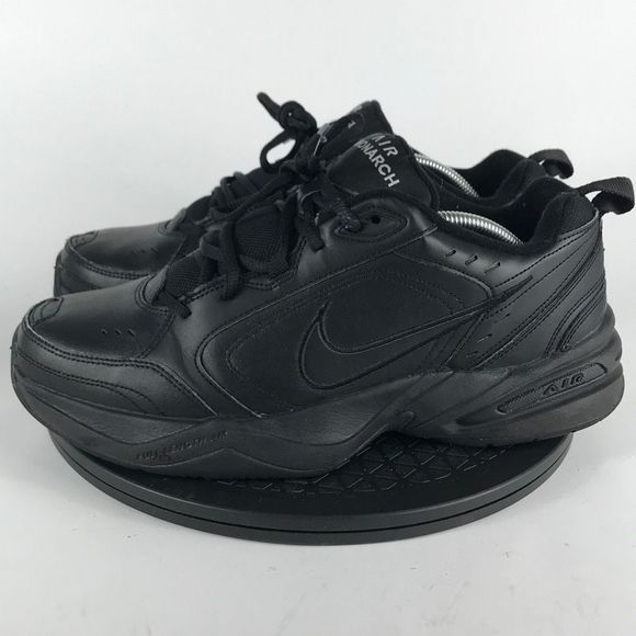 Nike Air Monarch IV Triple Black Comfort Walking Shoes 415445-001 Mens Size 11.5 - Picture 8 of 12